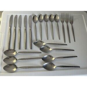 20 Pieces Of Rogers Stanley Roberts Ensenada Regina Stainless Flatware Vtg MCM